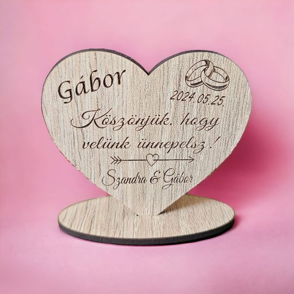Esküvői köszönőajándék és ültetőkártya egyben, akár hűtőmágnessel