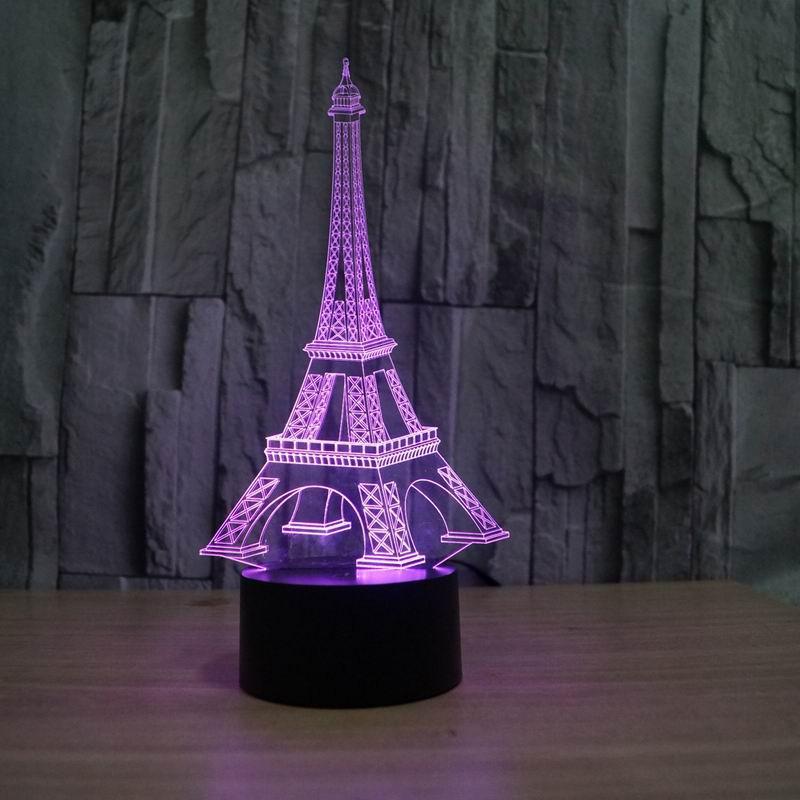 3D led lámpa (Eiffel torony)